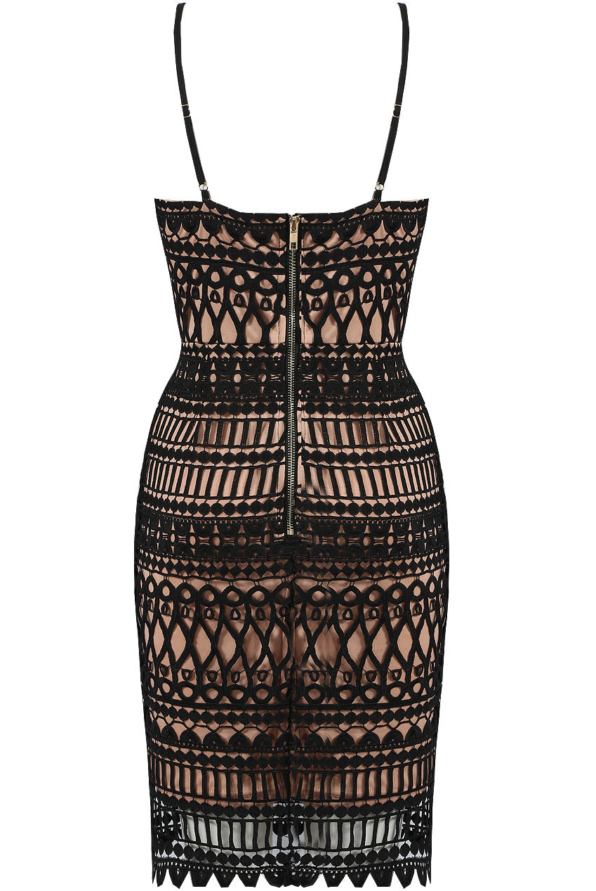 Glamourous Strappy Lace Bodycon Dress