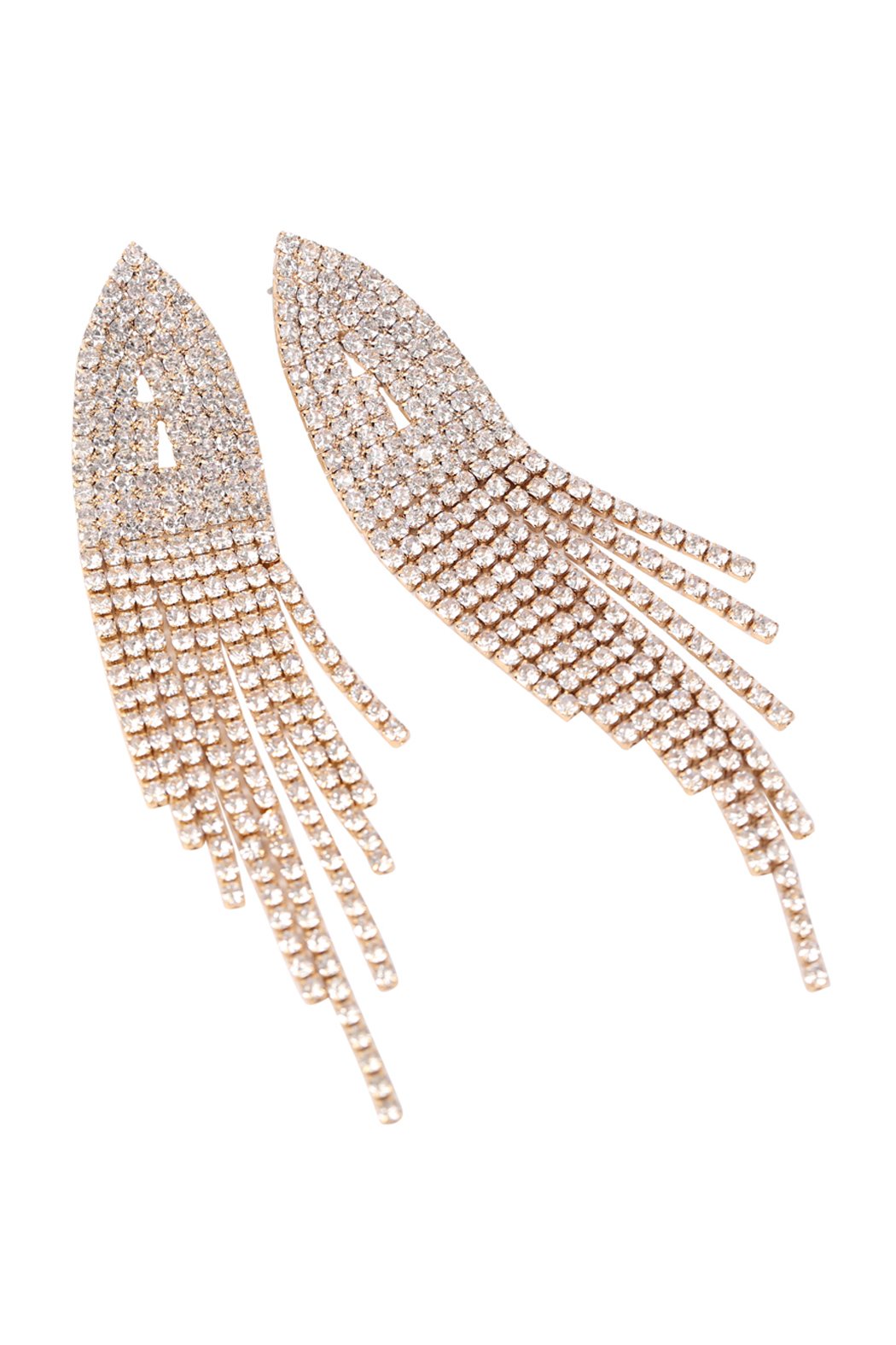 Mye1179 - Bridal Rhinestone Long Tassel Earrings