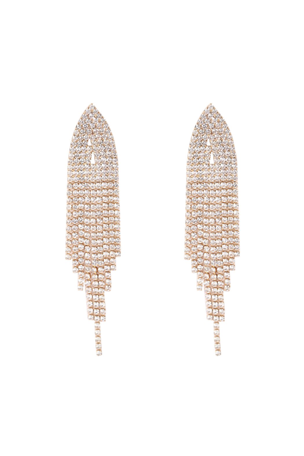 Mye1179 - Bridal Rhinestone Long Tassel Earrings