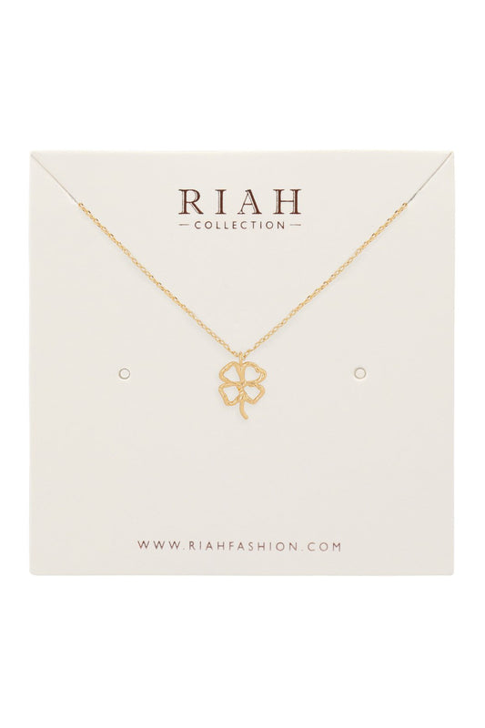 Hdnen611 - Clover Cast Pendant Necklace