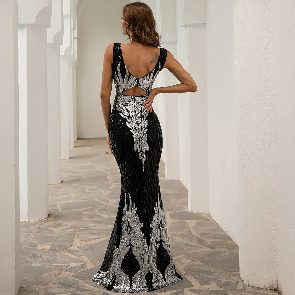 Gala Sequin Sleeveless Dress