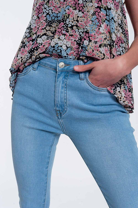 High-Waisted Jeans With Glitter