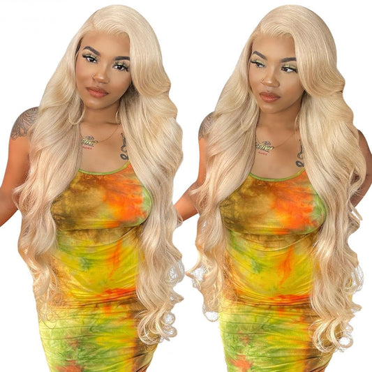 HD Transparent 613 Blonde Brazilian Lace Front Human Hair Wig Body Wave